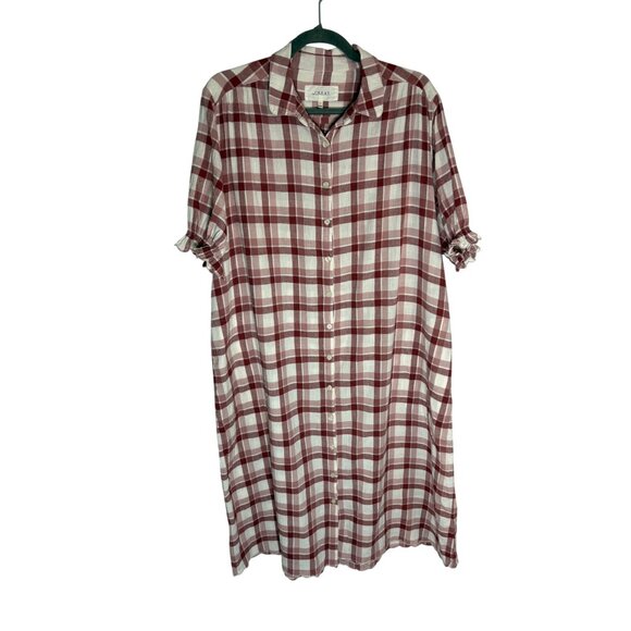 The Great Red Plaid Print Midi Length Dress-sz 2 (US Medium) - Picture 1 of 9